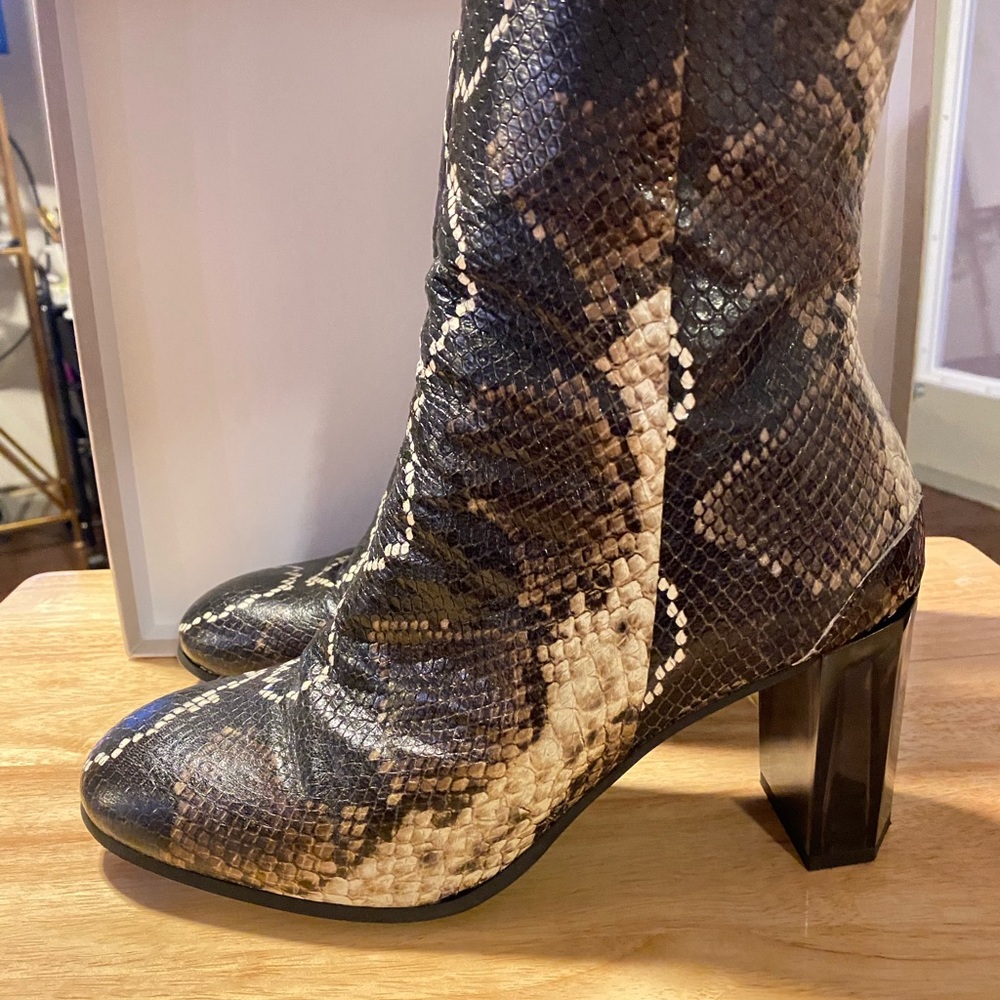 Snake Print Booties